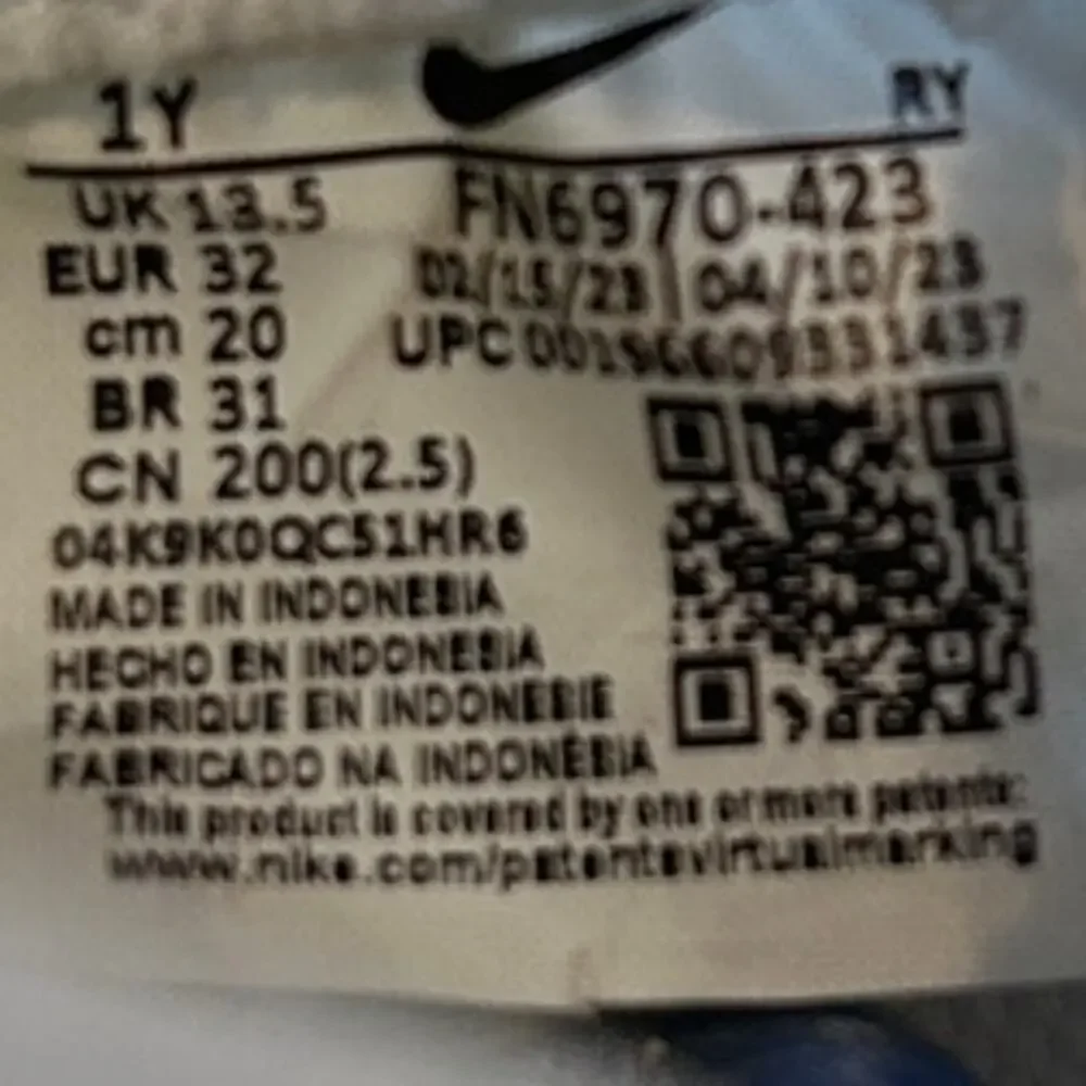 Nike -Air Force 1 Pre-School -Sneakers -Blue -Kids Little Unisex -1Y -FN6970-423